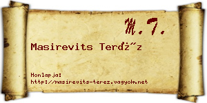 Masirevits Teréz névjegykártya
